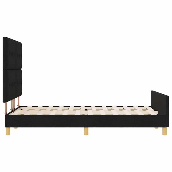 Bettgestell Schwarz 160x200 cm Stoff