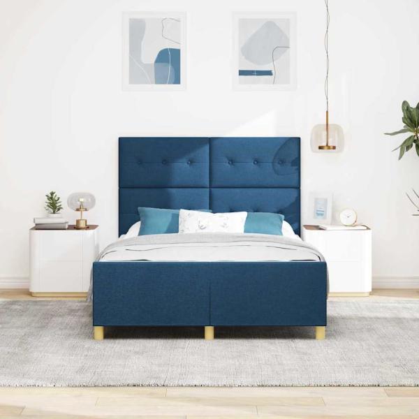 Bettgestell Blau 160x200 cm Stoff