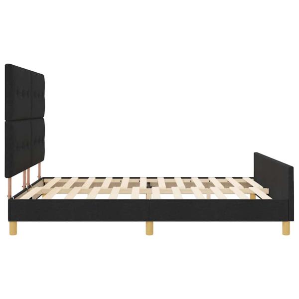 Bettgestell Schwarz 180x200 cm Stoff
