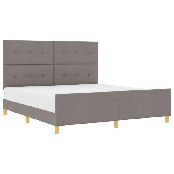 Bettgestell Taupe 180x200 cm Stoff