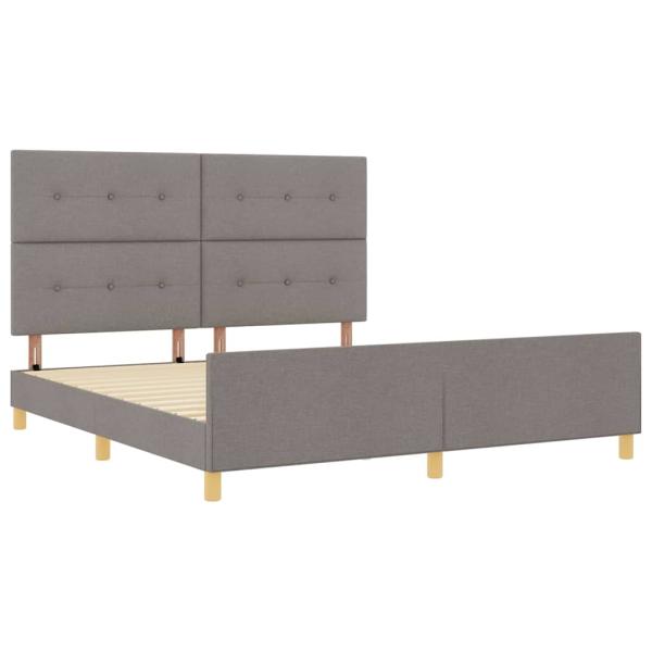 Bettgestell Taupe 180x200 cm Stoff