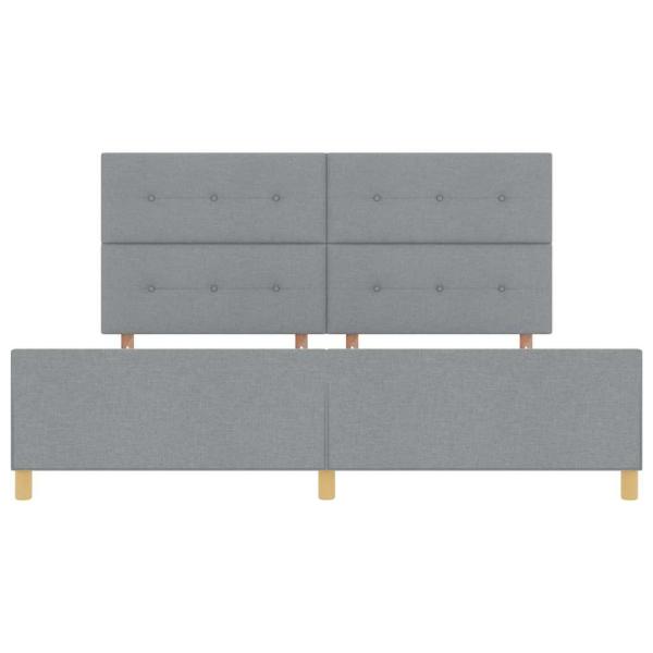 Bettgestell Hellgrau 200x200 cm Stoff