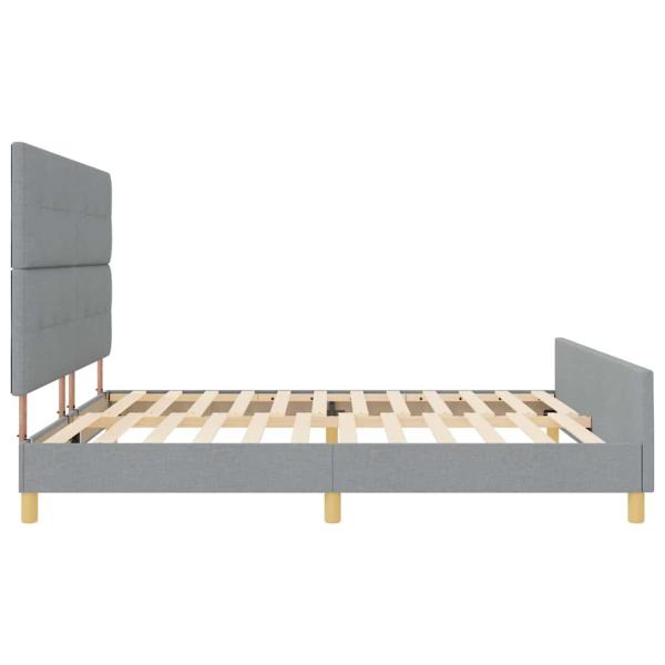 Bettgestell Hellgrau 200x200 cm Stoff