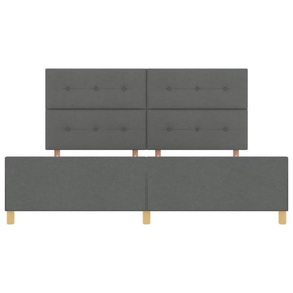 Bettgestell Dunkelgrau 200x200 cm Stoff