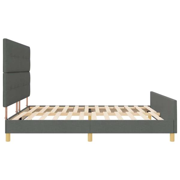 Bettgestell Dunkelgrau 200x200 cm Stoff