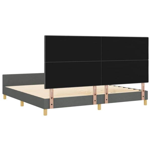 Bettgestell Dunkelgrau 200x200 cm Stoff