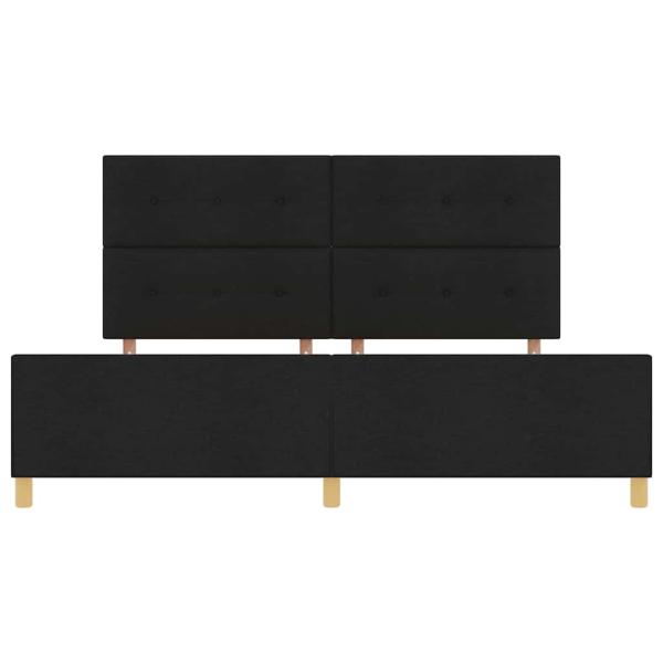 Bettgestell Schwarz 200x200 cm Stoff