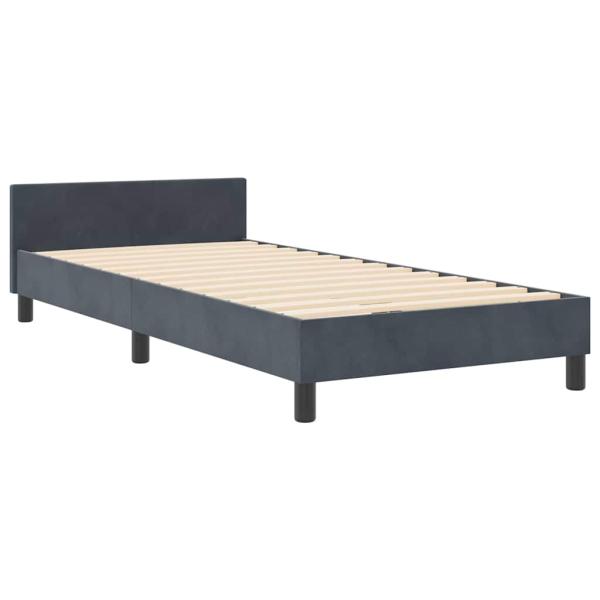 ARDEBO.de - Bettgestell Dunkelgrau 80x200 cm Velvet