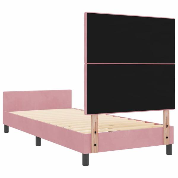 ARDEBO.de - Pinkes Samtbettgestell 80x200 cm