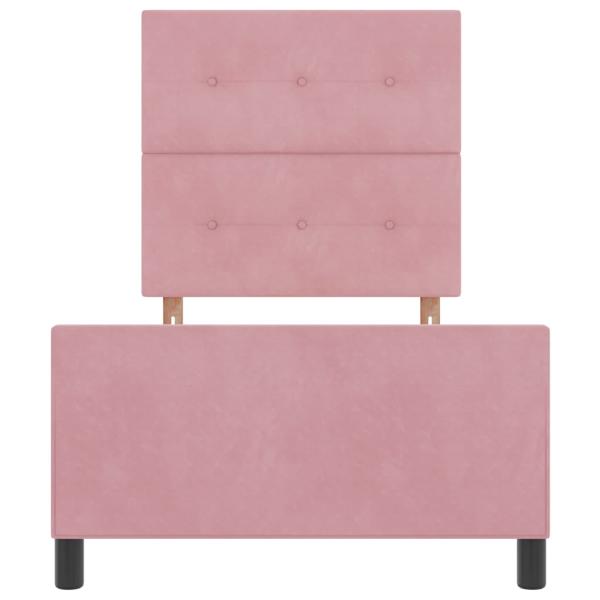 Pinkes Samtbettgestell 80x200 cm