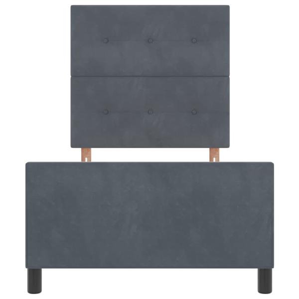 Bettgestell Dunkelgrau 90x190 cm Samt