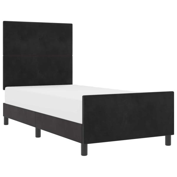 Bettgestell Schwarz 90x190 cm Samt