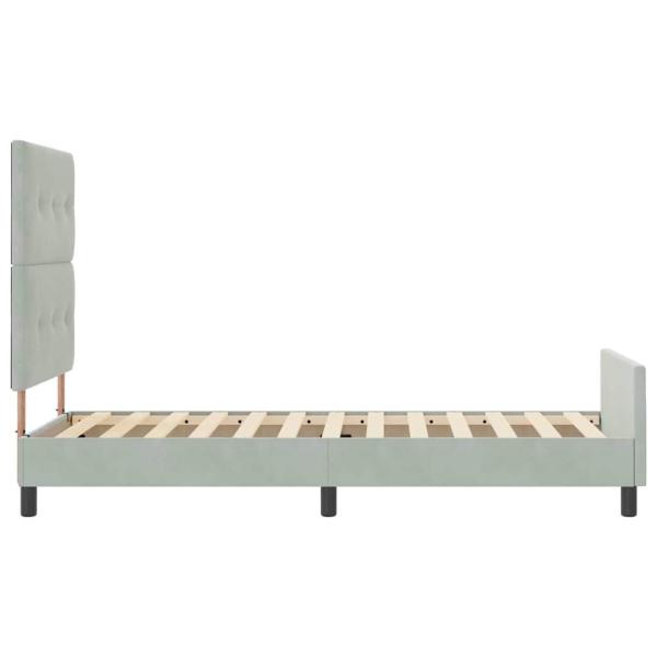Bettgestell Hellgrau 90x200 cm Samt