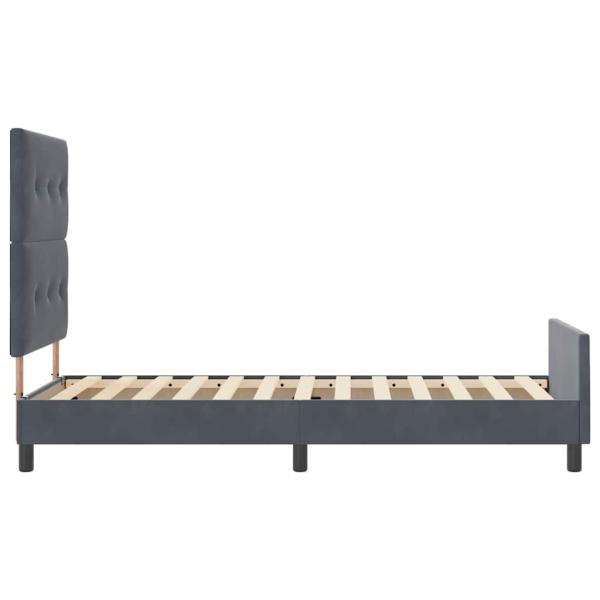 Bettgestell Dunkelgrau 90x200 cm Velours