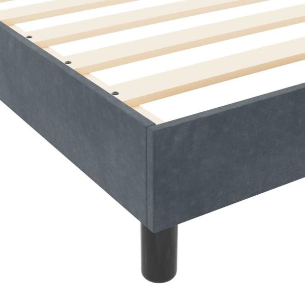 Bettgestell Dunkelgrau 90x200 cm Velours