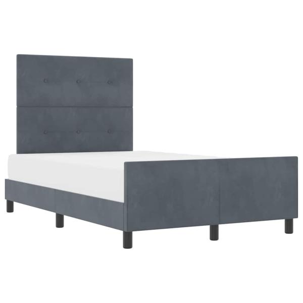 Bettgestell Dunkelgrau 120x190 cm Samt