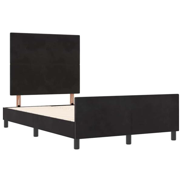 Bettgestell Schwarz 120x190 cm Samt
