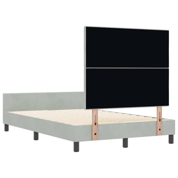 Hellgrauer Samt Bettgestell 120x200 cm