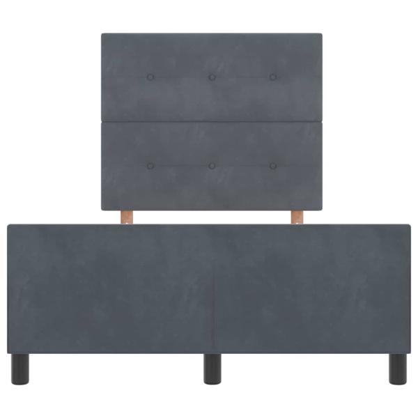 Boxspringbett mit Kopfteil Dunkelgrau 120 x 200 cm Samt
