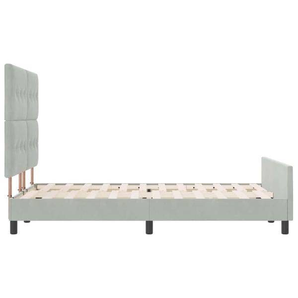 Bettgestell Hellgrau 140x190 cm Velvet