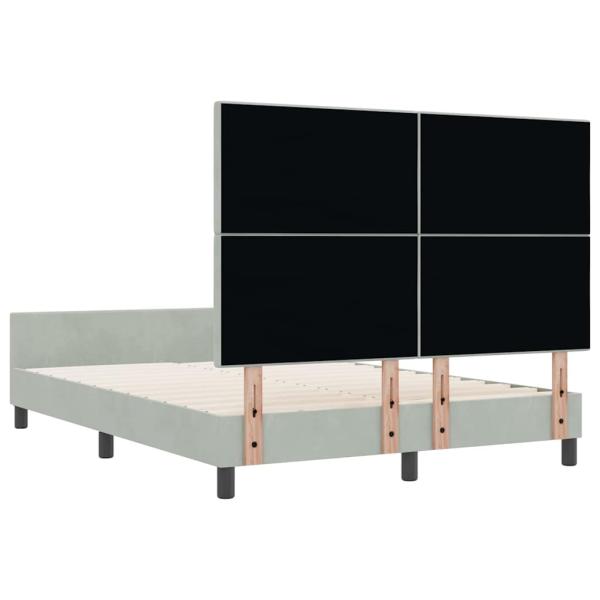 Bettgestell Hellgrau 140x190 cm Velvet