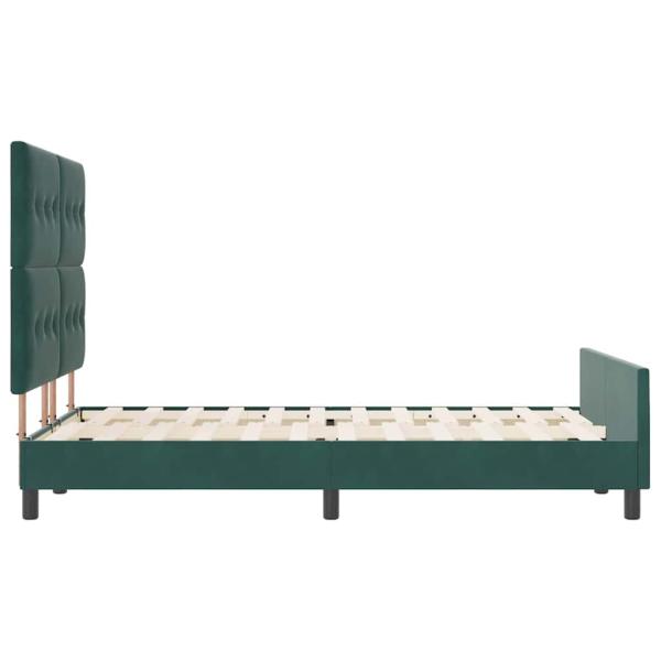 Dunkelgrünes Samt Bettgestell 140x190 cm