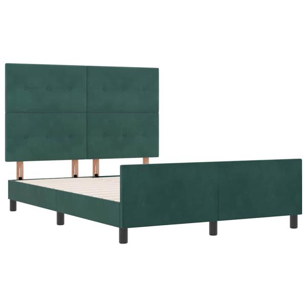 Dunkelgrünes Samt Bettgestell 140x190 cm