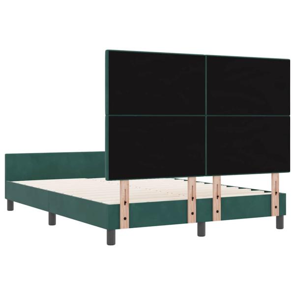Dunkelgrünes Samt Bettgestell 140x190 cm