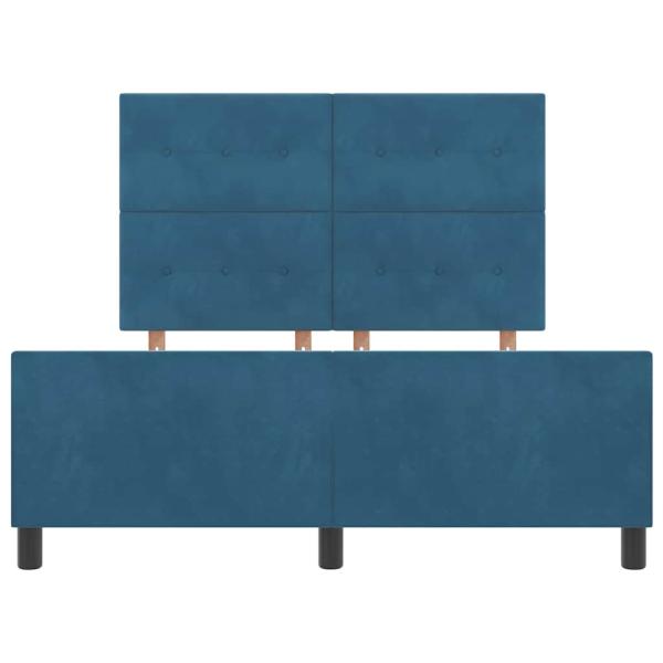 Bettgestell Dunkelblau 140x190 cm Samt