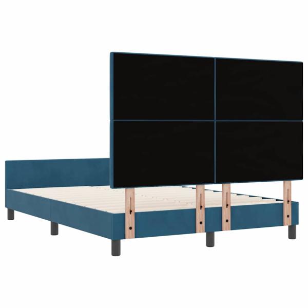 Bettgestell Dunkelblau 140x190 cm Samt
