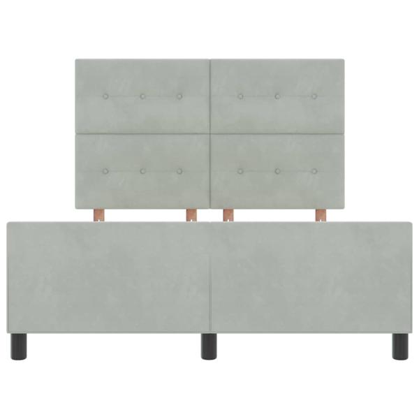 Bettgestell Hellgrau 140x200 cm Samt