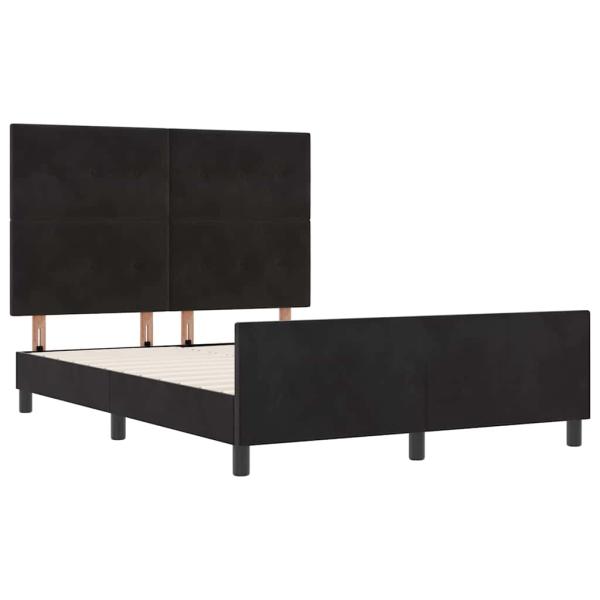 Bettgestell Schwarz 140x200 cm Velvet