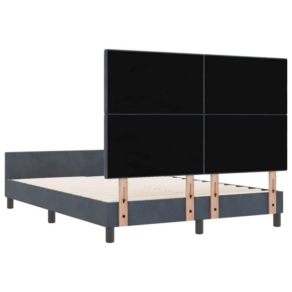 Bettgestell Dunkelgrau 160x200 cm Samt