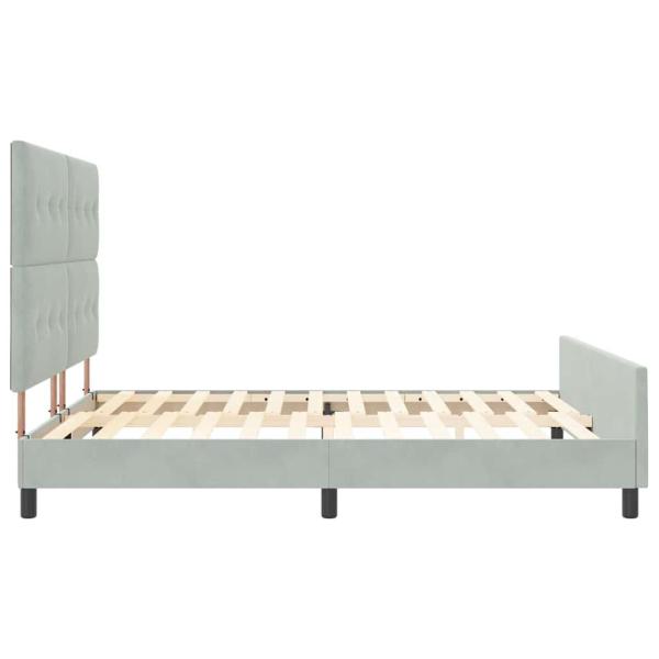 Bettgestell Hellgrau 180x200 cm Samt