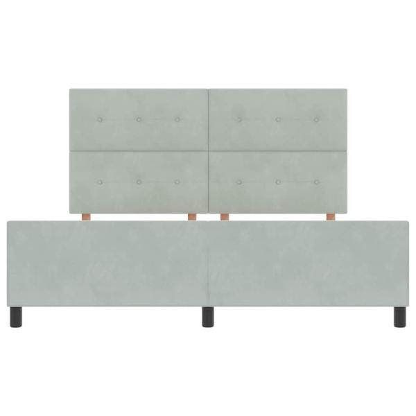 Bettgestell Hellgrau 180x200 cm Samt