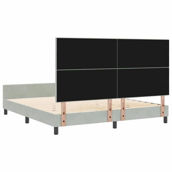 Bettgestell Hellgrau 180x200 cm Samt