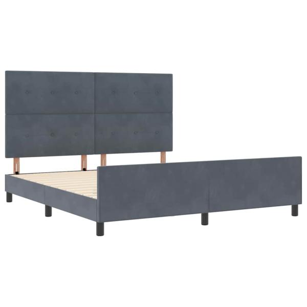 Bettgestell Dunkelgrau 180x200 cm Samt