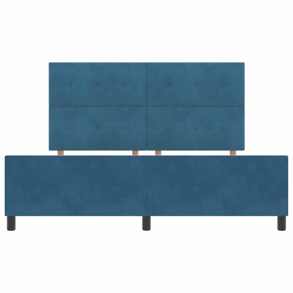 Bettgestell Dunkelblau 180x200 cm Samt