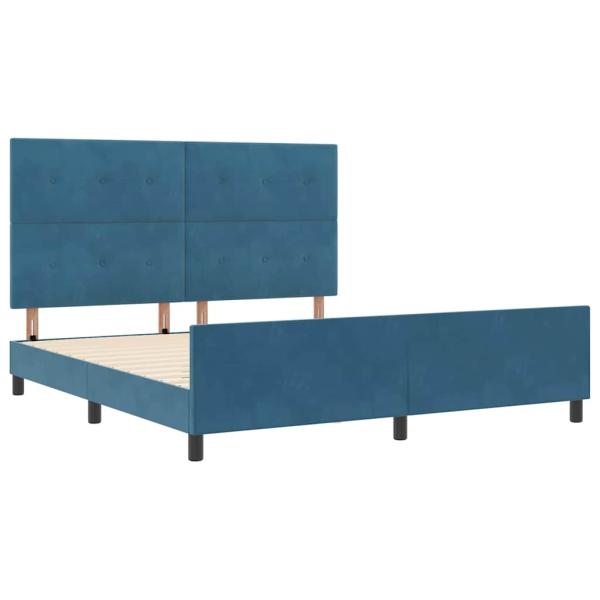 Bettgestell Dunkelblau 180x200 cm Samt