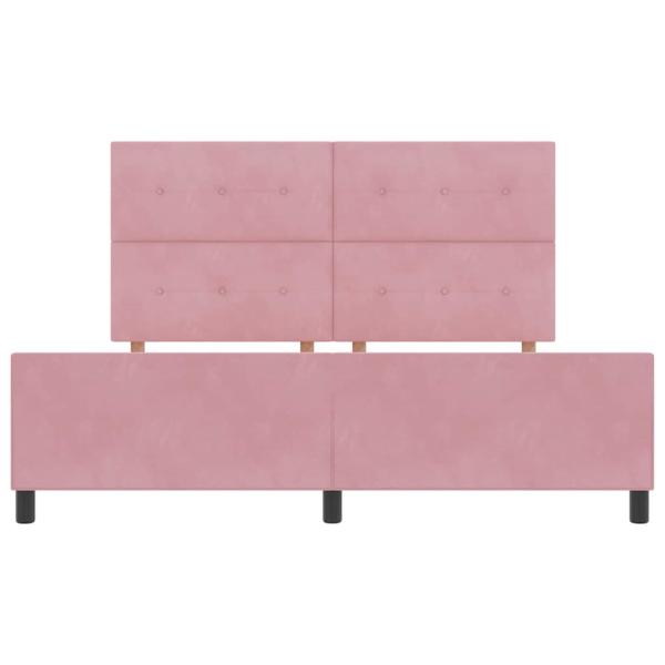 Pinkes Samtbettgestell 180x200 cm