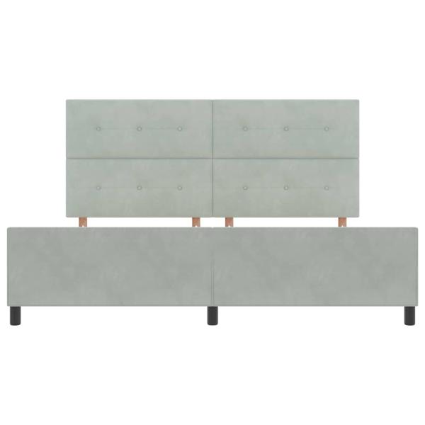 Bettgestell Hellgrau 200x200 cm Samt