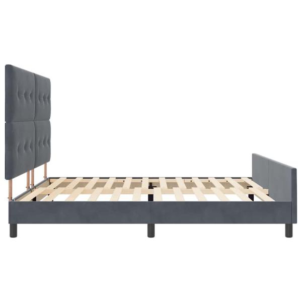 Bettgestell Dunkelgrau 200x200 cm Samt