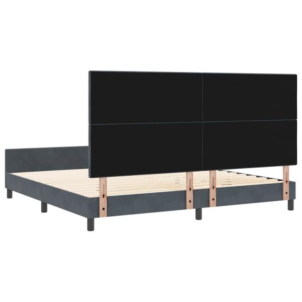 Bettgestell Dunkelgrau 200x200 cm Samt