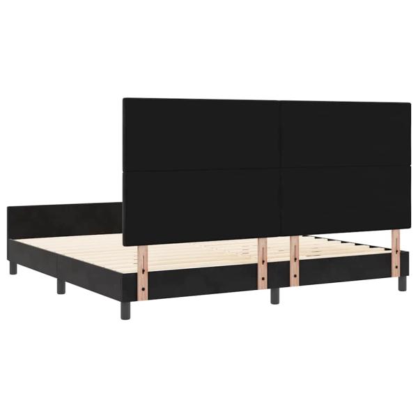 ARDEBO.de - Bettgestell Schwarz 200x200 cm Samt