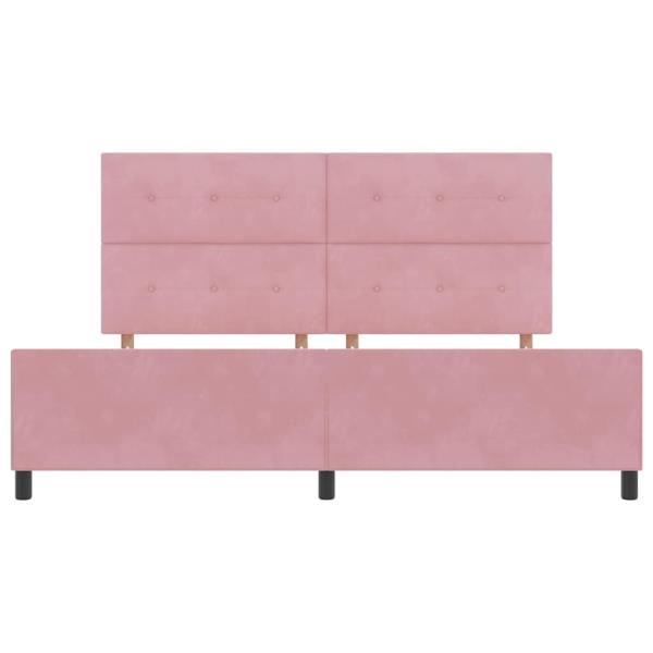 Bettgestell Rosa 200x200 cm Samt