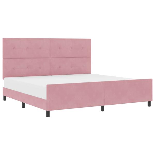 Bettgestell Rosa 200x200 cm Samt
