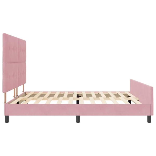 Bettgestell Rosa 200x200 cm Samt