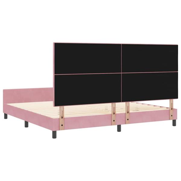 Bettgestell Rosa 200x200 cm Samt