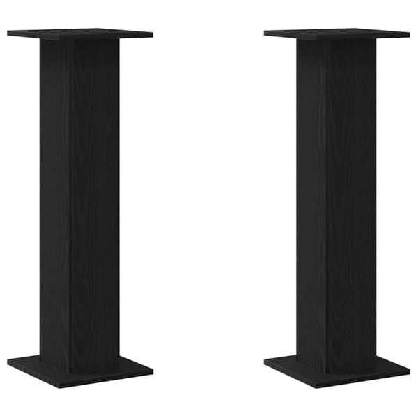 Pflanzenständer 2 pcs Schwarz Eichen-Optik 30 x 30 x 95 cm