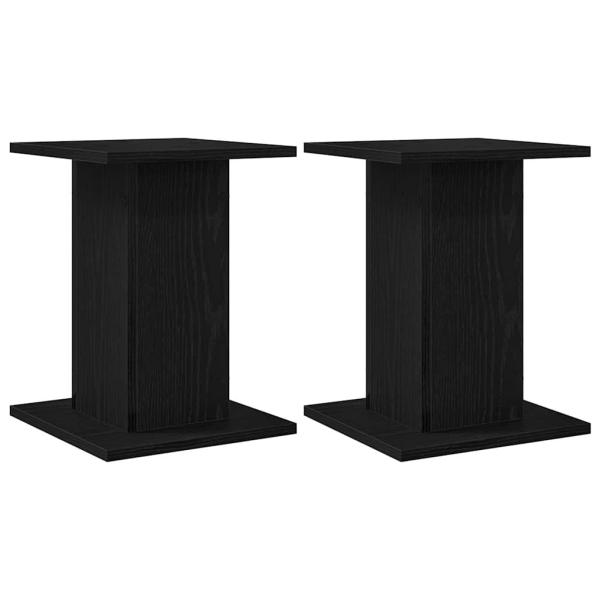 Pflanzenständer 2 Stück Schwarz Eiche 30x30x40 cm Engineered Wood